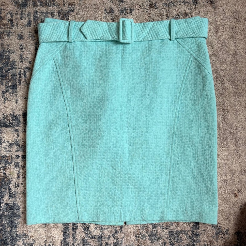 J. McLaughlin Aqua Pencil Skirt